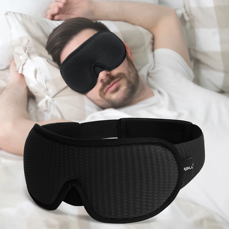 Máscara de dormir 3D, bloqueia a luz e auxílio para dormir, máscara de dormir respirável para a noite